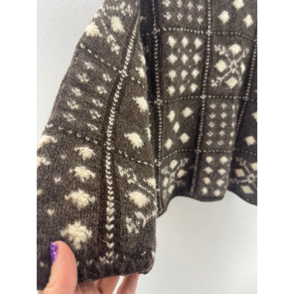 Vtg Liz Claiborne Fair Isle Shetland Wool Sweater L Scandi Hand Knit Apres Ski - Picture 3 of 9